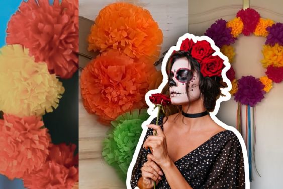 Haz una corona de Día de Muertos para tu puerta con menos de 100 pesos