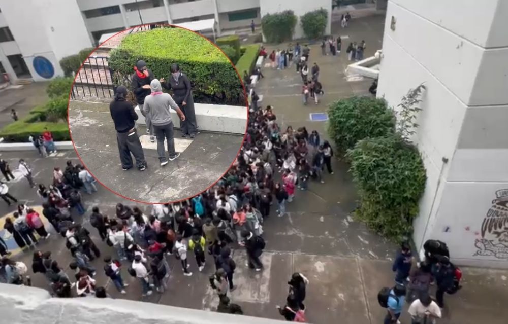 Amenazan jóvenes encapuchados con tomar Preparatoria 1, exigen a directivos atención a sus demandas