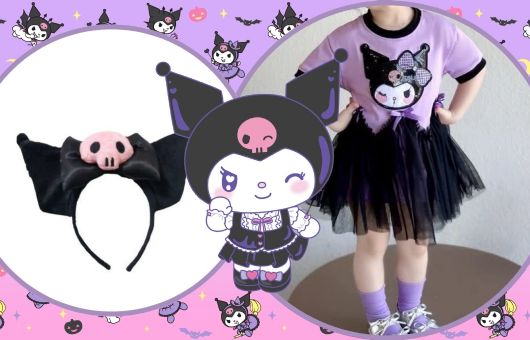 Disfraz de Kuromi para niña hecho en casa: cómo hacer las orejas, la cola y el vestido del personaje de Sanrio