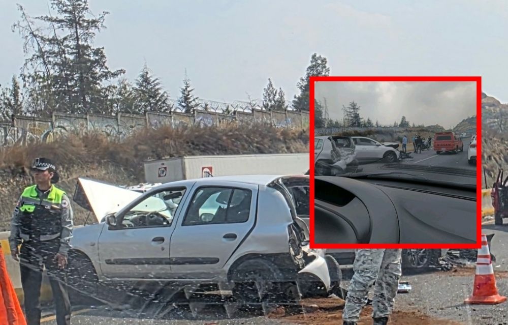 Choque múltiple provoca caos vial en la autopista Chamapa-Lechería