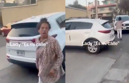 Lady es mi calle: señora dice que está harta de que pasen por su calle y bloquea el paso con su camioneta | VIDEO