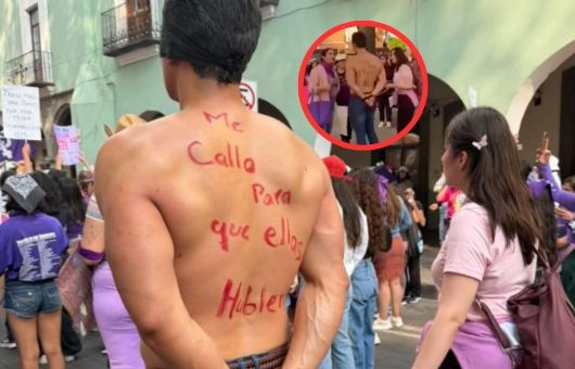 Fue como aliado a la marcha del 8M, y lo exhiben como deudor alimentario | VIDEO