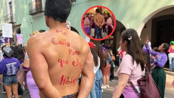 Fue como aliado a la marcha del 8M, y lo exhiben como deudor alimentario | VIDEO