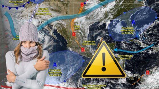 Frente Frío 45 congelará a 7 estados con temperaturas de -5 grados y lluvias, ingresará la madrugada de este viernes 17