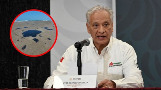 Foto de: Sheinbaum instruye separar del cargo a 3 funcionarios de Pemex por derrame de hidrocarburo en Golfo de México