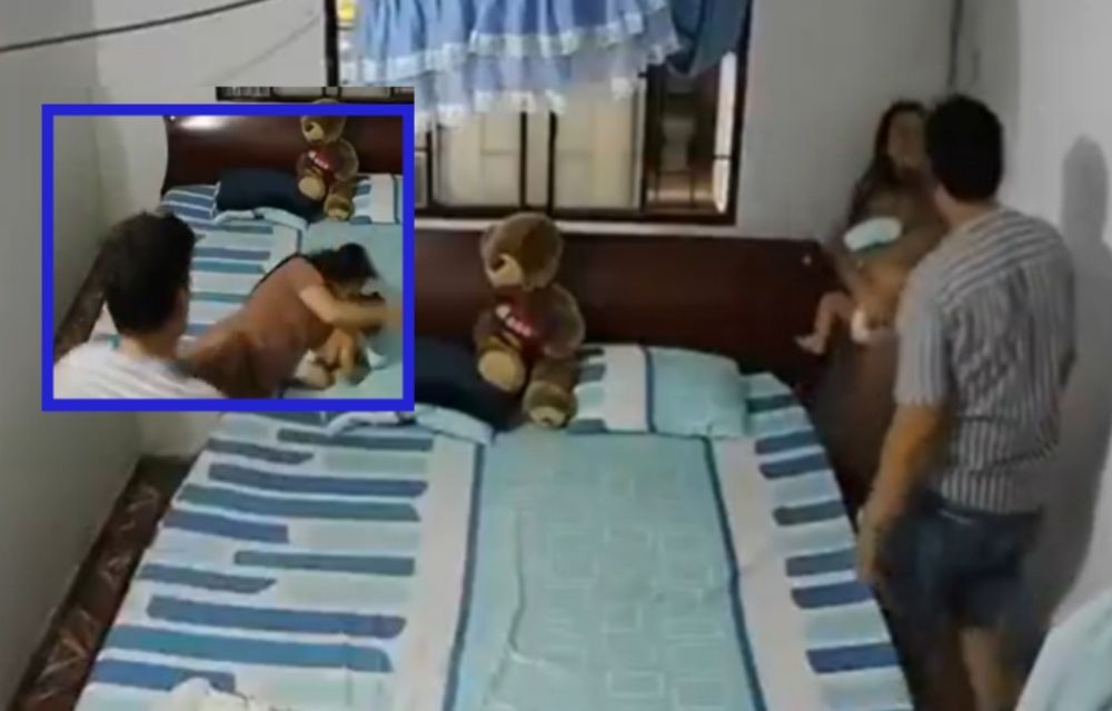 “No me pegue más”: golpea a su esposa con su hijo recién nacido en los brazos | IMÁGENES INDIGNANTES