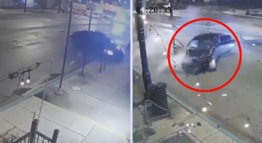 Adolescentes estrellan brutalmente su automóvil contra una cafetería mientras eran perseguidos por la policía