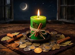 Ritual con vela verde, canela y monedas: el ritual de abundancia más buscado para la Luna Nueva del 15 de mayo