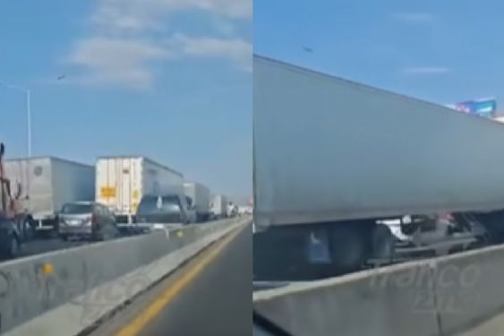 Foto de: Choque múltiple en autopista Guadalajara - Zapotlanejo provoca largas filas de automóviles | VIDEO