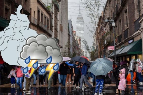 Foto de: Llegan 3 DÍAS de tormentas a CDMX y Edomex: SMN confirma chubascos con granizo cada tarde