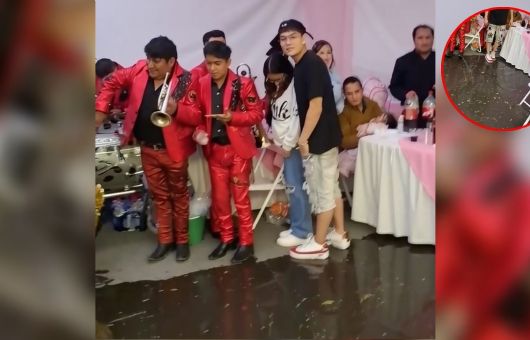 Se inunda fiesta en el Edomex y la banda Sinaloense comienza a tocar el tema de Titanic | VIDEO