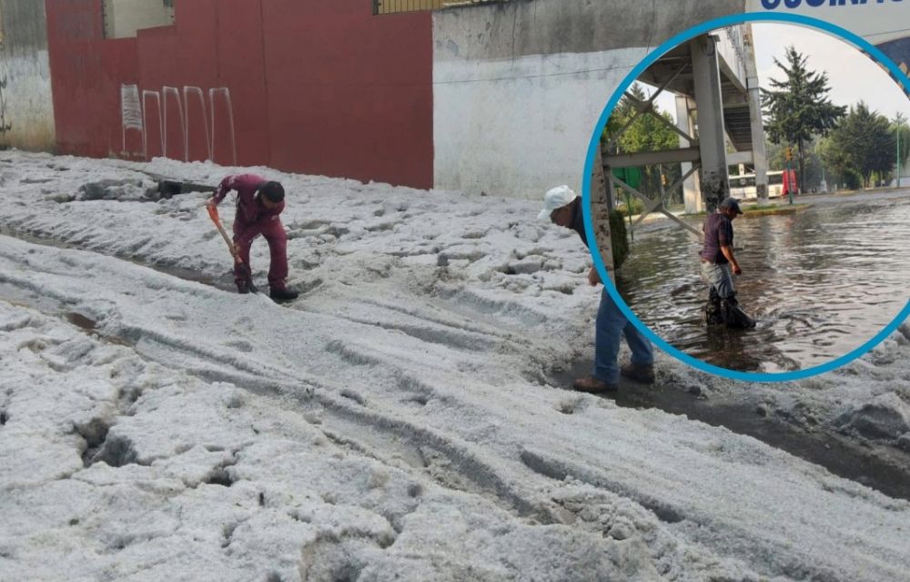 Granizada en Toluca provoca inundaciones | IMÁGENES IMPACTANTES