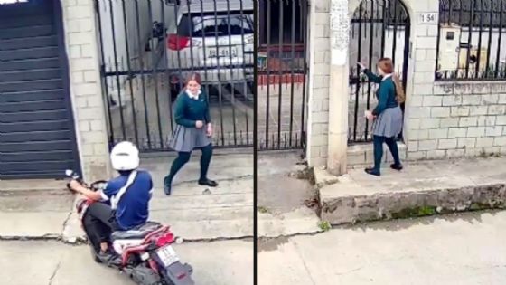 Motociclista intenta secuestrar a estudiante en la calle, un vecino reaccionó antes de la tragedia | VIDEO