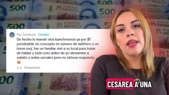 Embarazada transfiere por error 30 mil pesos a una taquería y no se lo regresan; era para su cesárea