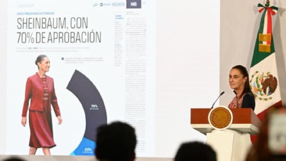 Foto de: Sheinbaum reacciona a encuesta del Heraldo Media Group donde obtuvo el 70% de aprobación: "Ahí nomás"