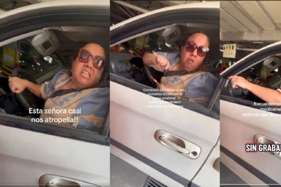 “Cuando aprendas a cruzarte me avisas”: Mujer lanza camioneta a jóvenes y asegura que los peatones no tienen prioridad