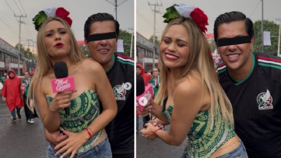Periodista denuncia acoso de aficionado en plena transmisión en vivo tras triunfo de Selección Mexicana | VIDEO