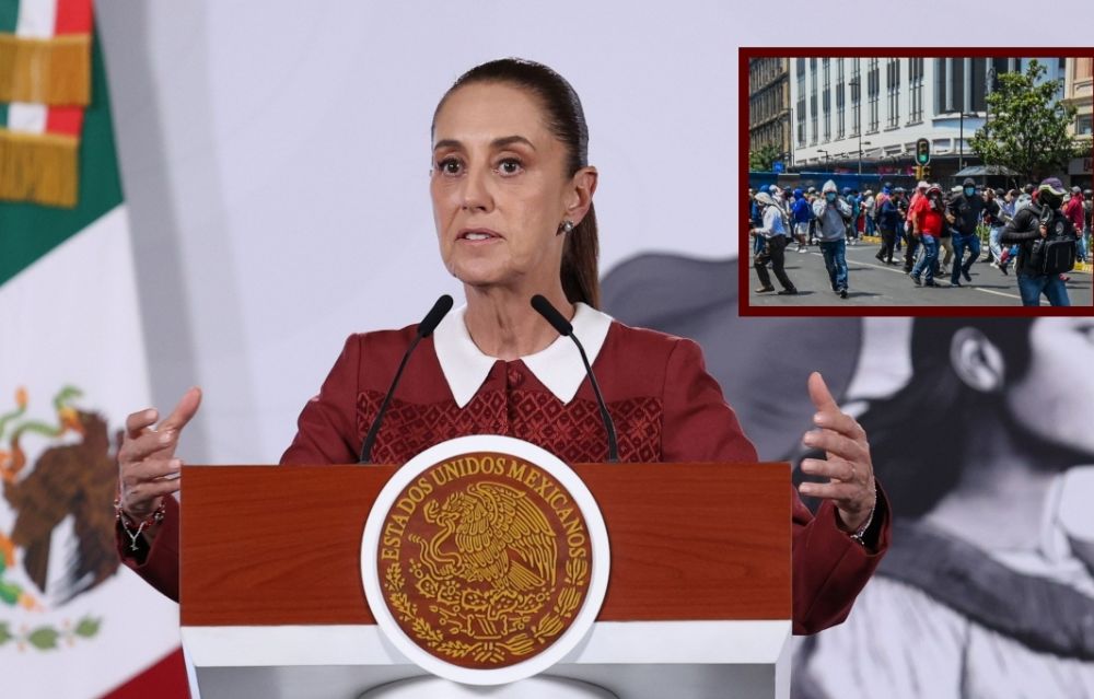 Sheinbaum señala que hubo "mucha provocación” en protesta de la CNTE: "No creo que sean maestros"