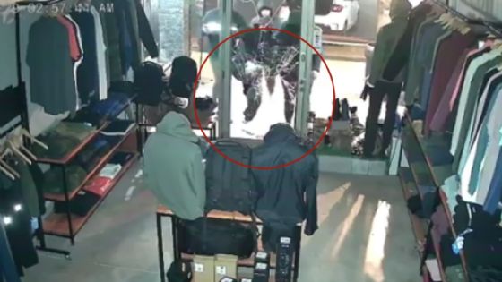 Foto de: Asaltantes irrumpen tienda de ropa a martillazos, sistema "antirrobo" se activó cuando la tienda ya estaba vacía | VIDEO