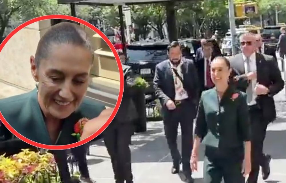 Sheinbaum saluda a paisanos en Nueva York previo a la gran final del Mundial entre España y Argentina