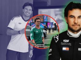 ¿Y si sí? Checo Pérez llega a Silverstone con playera de la Selección Mexicana antes del partido de México vs Inglaterra