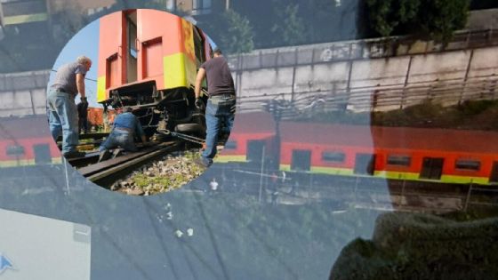 Foto de: Vagón de la Línea 3 del Metro se descarrila a la altura de Ticomán, en Gustavo A. Madero
