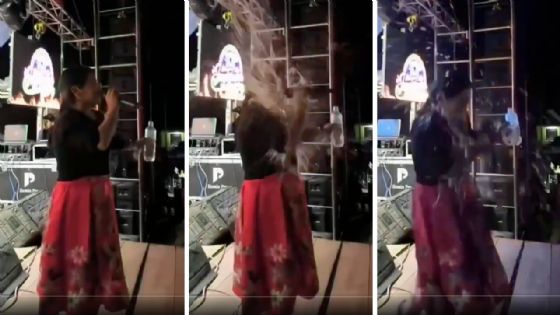 Atacan a la cantante Soraya Nieto en pleno escenario durante un concierto EN VIVO