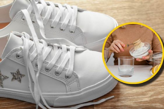 ¿Cómo hacer una mezcla para limpiar tenis blancos con productos económicos?