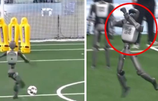 Robot mete gol y festeja al estilo Cristiano Ronaldo con un increíble "Siu"; las redes enloquecen | VIDEO