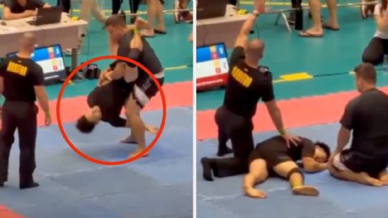 Luchador de jiu-jitsu queda paralizado tras recibir golpe ilegal que le fracturó las cervicales | IMÁGENES FUERTES