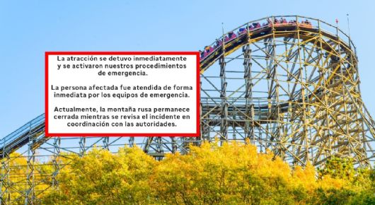 Hombre de 49 años se rompe las piernas tras fuerte accidente en montaña rusa; tuvo que ser trasladado de emergencia