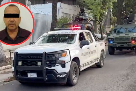 Foto de: Con fuerte operativo trasladan a 'La Quiringua', líder del Cártel de Los Reyes, de la FEMDO a Almoloya de Juárez | VIDEO