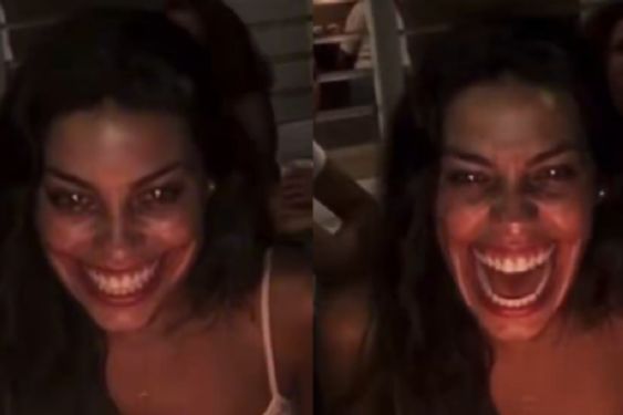 ¿Posesión real o filtro? Captan a mujer sonriendo de manera perturbadora en su fiesta de cumpleaños | VIDEO