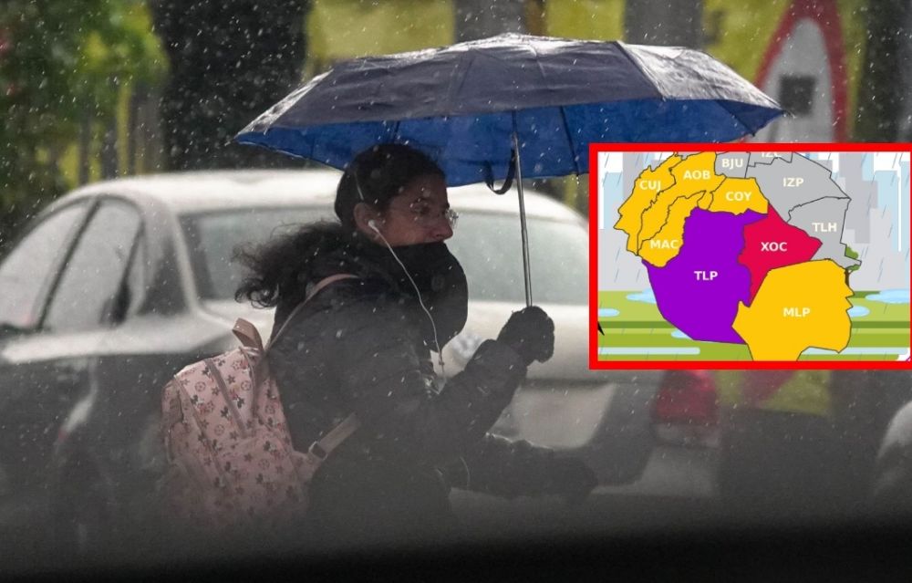 Activan alerta púrpura por lluvias fuertes y posible caída de granizo en la CDMX | Lista de alcaldías afectadas