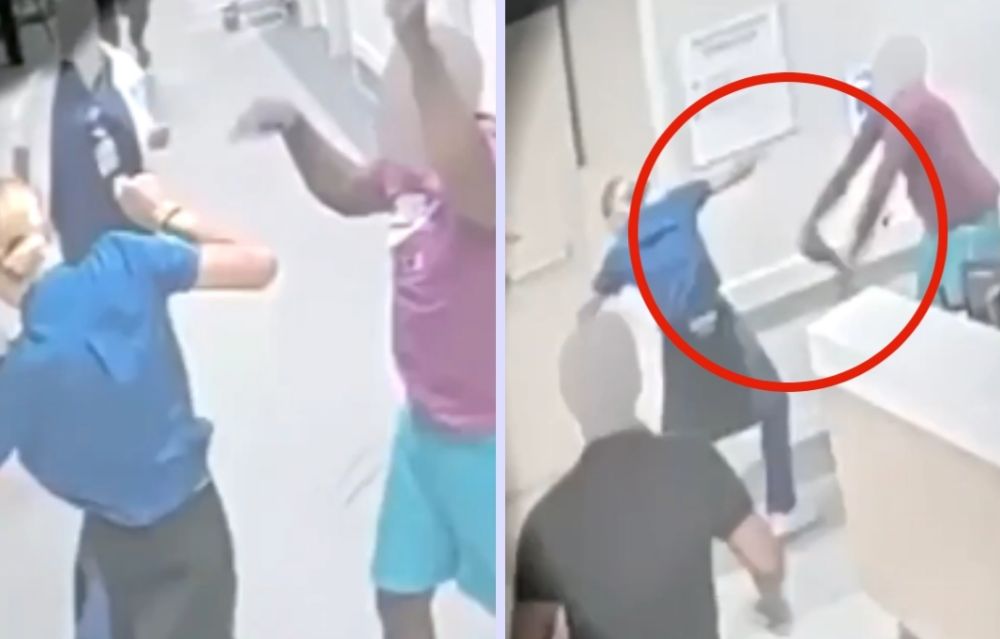 Enfermera es brutalmente golpeada por un paciente en pleno hospital | IMÁGENES FUERTES