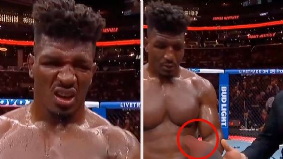 Foto de: Peleador de UFC sufre fractura expuesta de dedo durante una pelea y termina ganando de milagro | IMÁGENES FUERTES