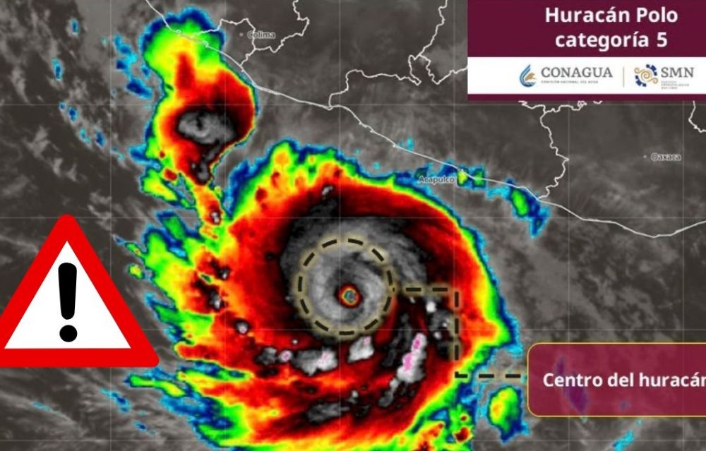 Polo ya es HURACÁN CATEGORÍA 5; amenaza con LLUVIAS EXTRAORDINARIAS a México | SÍGUELO EN VIVO