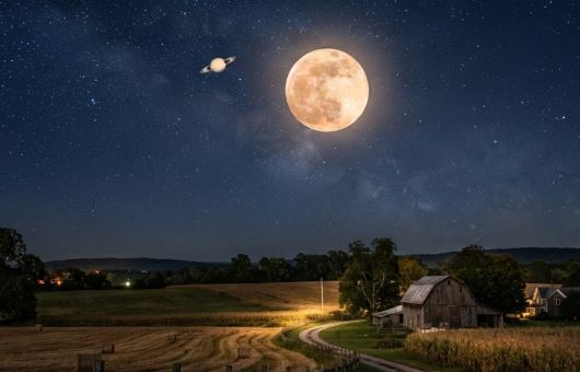 ¿Cómo ver a Saturno durante la luna llena de esta noche? Así será la conjunción de septiembre de 2026