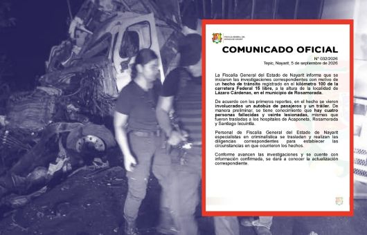 Revelan LISTA con nombres de las víctimas del accidente entre camión de pasajeros y tráiler en Rosamorada, Nayarit; hay